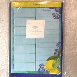 Mudlark “Lisbon” Magnetic Menu Planner Notepad